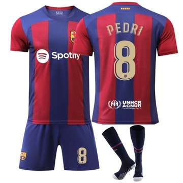 Комплект футболок Barcelona home № 8 PEDRI