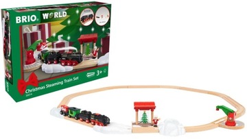Brio рождественский набор с поездом на пару на батарейках 63601400