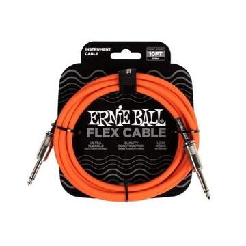 ERNIE BALL EB 6416 прямой гитарный кабель 3,05 м jack-jack