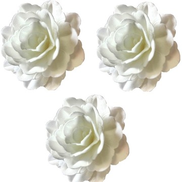 Квіти для торта китайська троянда біла велика 3 шт