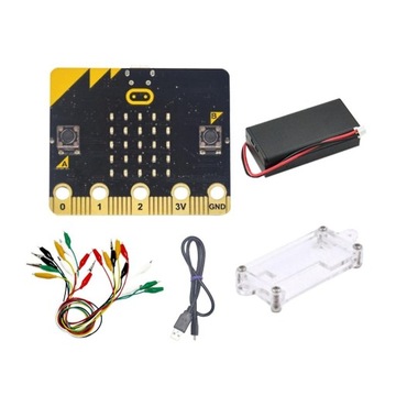 Стартовый комплект Micro: Bit с проводами типа "крокодил" для программирования