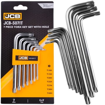НАБІР ШЕСТИГРАННИХ КЛЮЧІВ IMBUSY LONG TORX З ОТВОРОМ CR-V T10H-T40H 7.EL