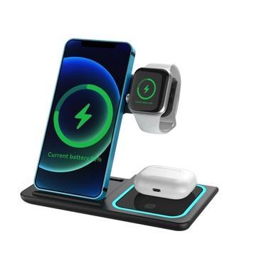 3 in 1 wireless Charger Stand For iPhone / Apple Watch (3937)