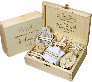 Сувенір Святого Хрещення подарункова коробка готовий подарунок для хрещення преміум гравер