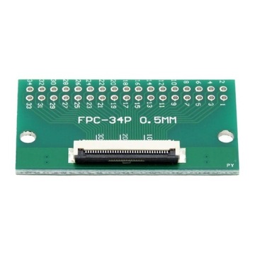 FPC / FFC 0,5 мм 34-контактный разъем адаптера для DIP