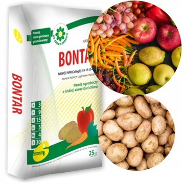Bontar 25KG удобрение NPK chloridless овощи, сад, трава