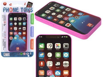 Дитячий телефон зі світлом і музикою рожевий