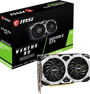 Видеокарта MSI GeForce GTX 1660 SUPER Ventus XS OC 6 ГБ