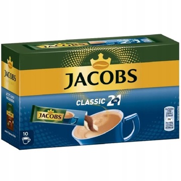 Кофе Jacobs 2in1 Classic в пакетиках, 140 г