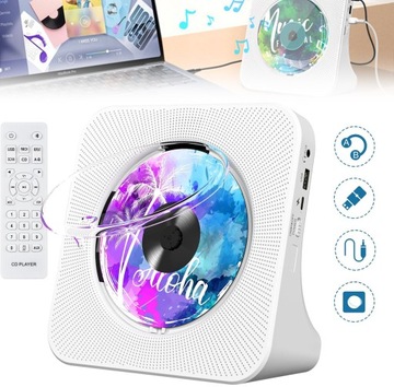 ПРОИГРЫВАТЕЛЬ КОМПАКТ-ДИСКОВ BLUETOOTH, НАСТЕННЫЙ ПРОИГРЫВАТЕЛЬ КОМПАКТ-ДИСКОВ С ПЫЛЕЗАЩИТНОЙ КРЫШКОЙ