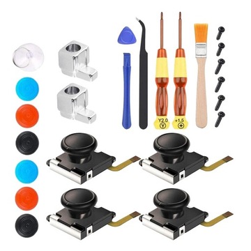 Замена джойстика 4 упаковок аналоговая 3D для переключателя, Repait Kit Compatiable