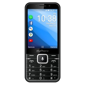 Маленький телефон MYPHONE up SMART 3G, двойной SIM черный для старшего клавишника