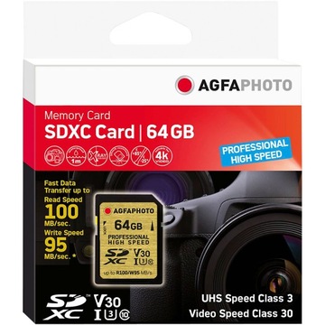 AgfaPhoto SDXC UHS и 64GB Professional High Speed U3 V30