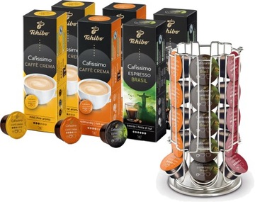 Tchibo Cafissimo Caffe Crema Espresso 6x10 + подставка