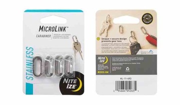 Карабін Nite Ize MicroLink сталь срібло 4 шт