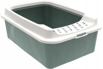 Ящик для котячого туалету Rotho BONNIE із зеленою рамкою