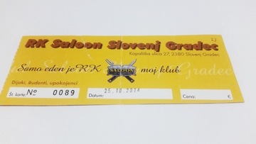 квиток гандбол SLOVENJ Gradec (Словенія) v. 2