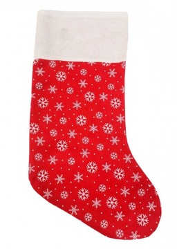 Рождественский носок для подарков 40 см-снежинки