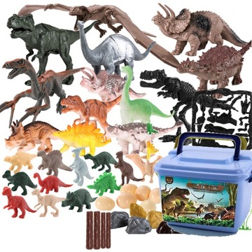 Набор фигурок динозавра в чемодане яйца динозавра креативные динозавры шкуры