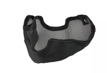 Защитная маска STALKER V3 защищает лицо и уши металлическая сетка Черная