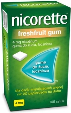 Nicorette FreshFruit Gum 4MG никотиновый голод 105