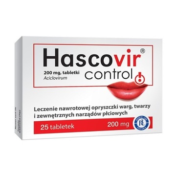 Hascovir Control 200 мг, 25 табл.