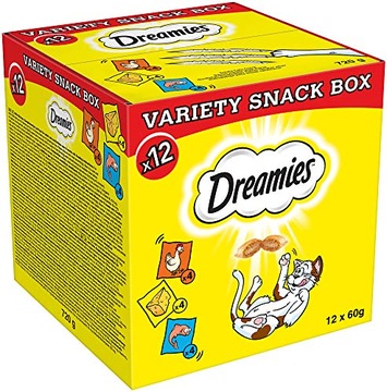 DREAMIES КОРМ ДЛЯ КІШОК ЛАСОЩІ 12 X 60 Г МІКС СМАКІВ