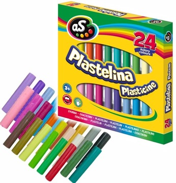 Астра пластилин AS 24 цвета польский продукт