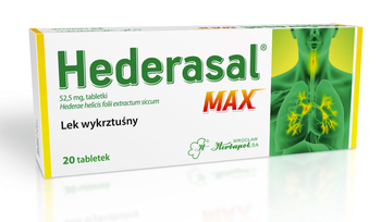 HEDERASAL MAX, лекарство от мокрого кашля, 20 таблеток