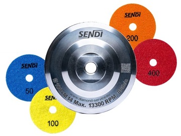 Адаптер на липучке 100 M14 + полировальные диски x4 SENDI