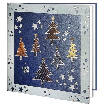 Рождественские открытки, синяя темно-синяя обложка
