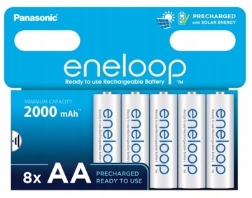 8x аккумулятор Panasonic Eneloop AA R6 2000 мАч