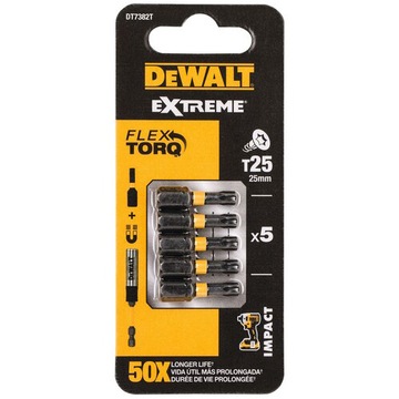 DeWalt DT7382T ударные биты T25 25mm 5PCS EXTREME