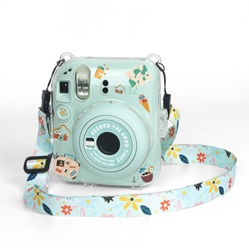 Crystal Hard Acrylic Camera Case DIY зеленые цветы