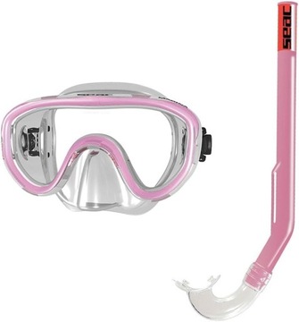 Детский набор для дайвинга от 3 до 8 лет маска + трубка Seac Marina розовый