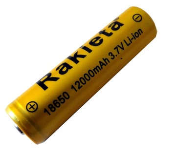 1x акумуляторна батарея 18650 12000mAh 3.7 V LI-ion battery