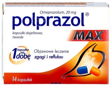 Polprazol MAX 20mg лекарство от изжоги и рефлюкса 14 капс.