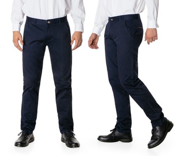 Элегантные формальные брюки Мужские хлопковые брюки чинос темно-синий Vd068 W36