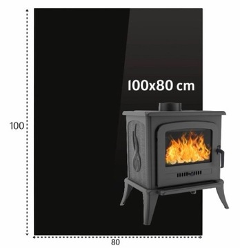 Скло Камінне підставу загартоване загартоване скло 100X80 см
