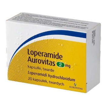 Лоперамид Ауровитас противодиарейный препарат, 20 капс.