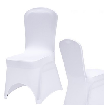 Чохол еластичний універсальний для банкетного стільця товстий 190 г білий