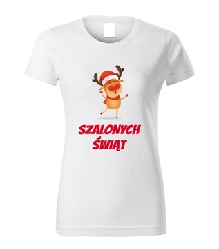 футболка жіноче ластівчин LIMITS MIKOŁAJKI ŚWIĘTA MODNY_146CM