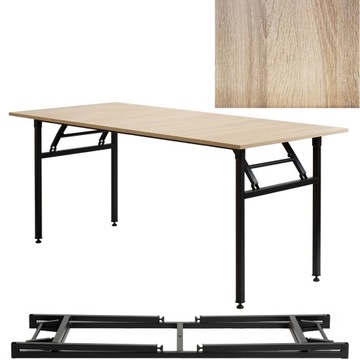 Банкетний стіл складаний банкетний стіл 200x75x1. 8cm дуб сонома