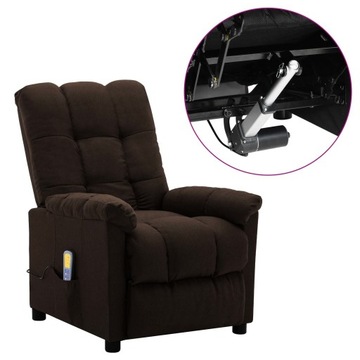 Кресло-качалка с электрическим массажем темно-коричневого цвета