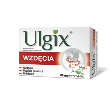 Ulgix вздутие живота 80 мг, 100 капсул