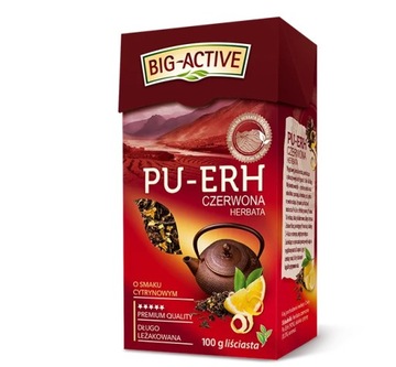 Чай красный лист. BIG ACTIVE ПУЭР ЛИМОН