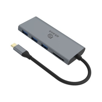 AKASA док-станція USB Type-C 9В1 VGA HDMI RJ45 3xUSB Type-A SD micro 4k