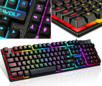 ИГРОВАЯ КЛАВИАТУРА СО СВЕТОДИОДНОЙ ПОДСВЕТКОЙ