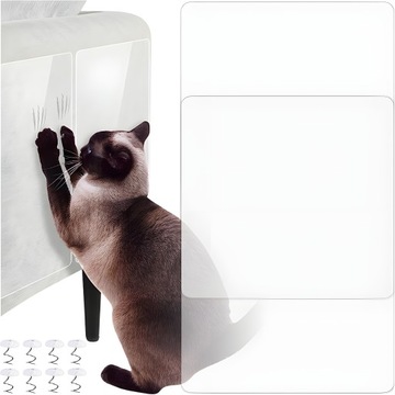 2X большая наклейка защитная пленка для мебели дверь кошка когтеточка для дивана