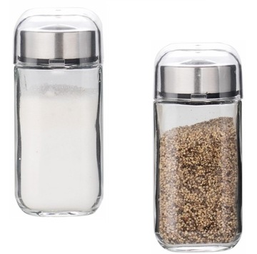 Солонка и перечница стеклянный набор соль перец